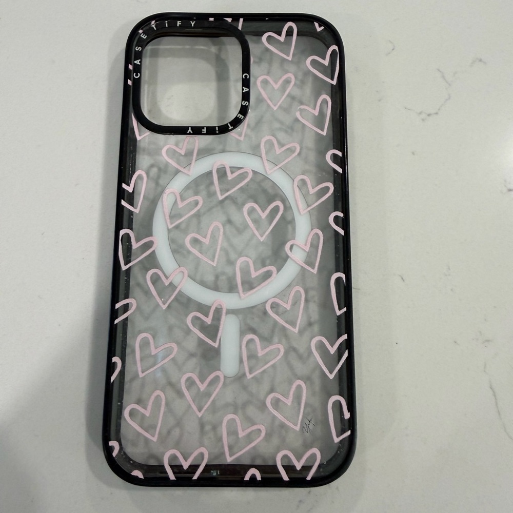 Casetify Pink Heart iPhone 14 Pro Max MagSafe Phone Case